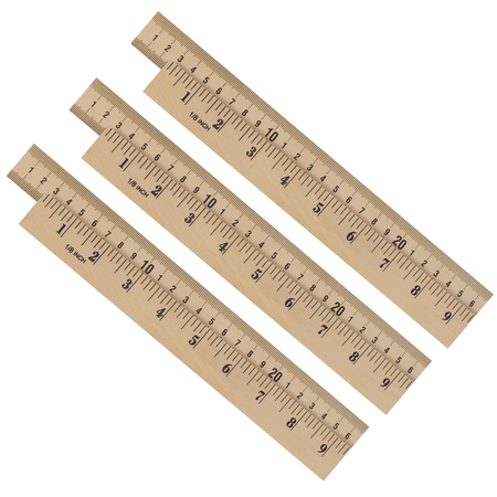 LEARNING RESOURCES Wooden Meter Stick, Plain Ends, PK3 34039